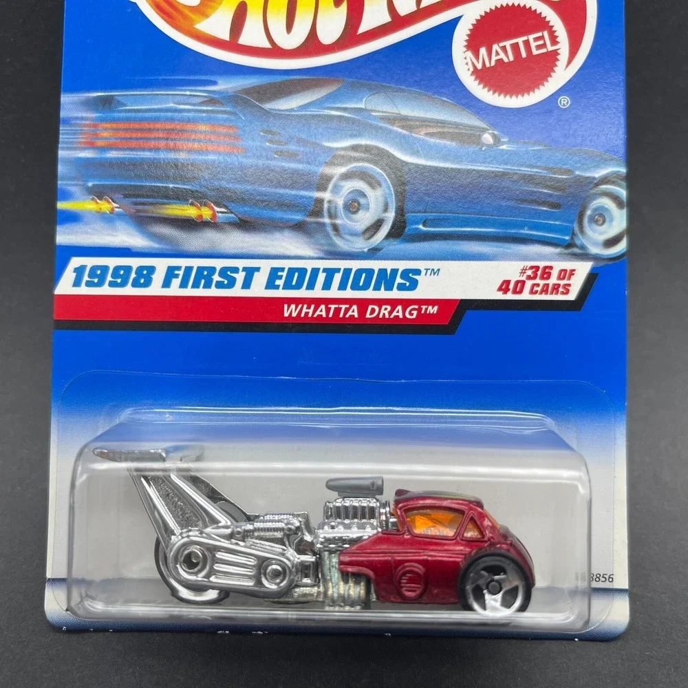 Hot Wheels Whatta Drag Three Wheel Car Red Diecast 1/64 Scale First Editions 673
